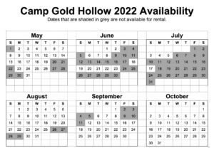 camp availaibility calendar